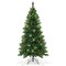 Green Pre-Lit Artificial Christmas Tree with LED Lights, Red Berries and Hinged Branches